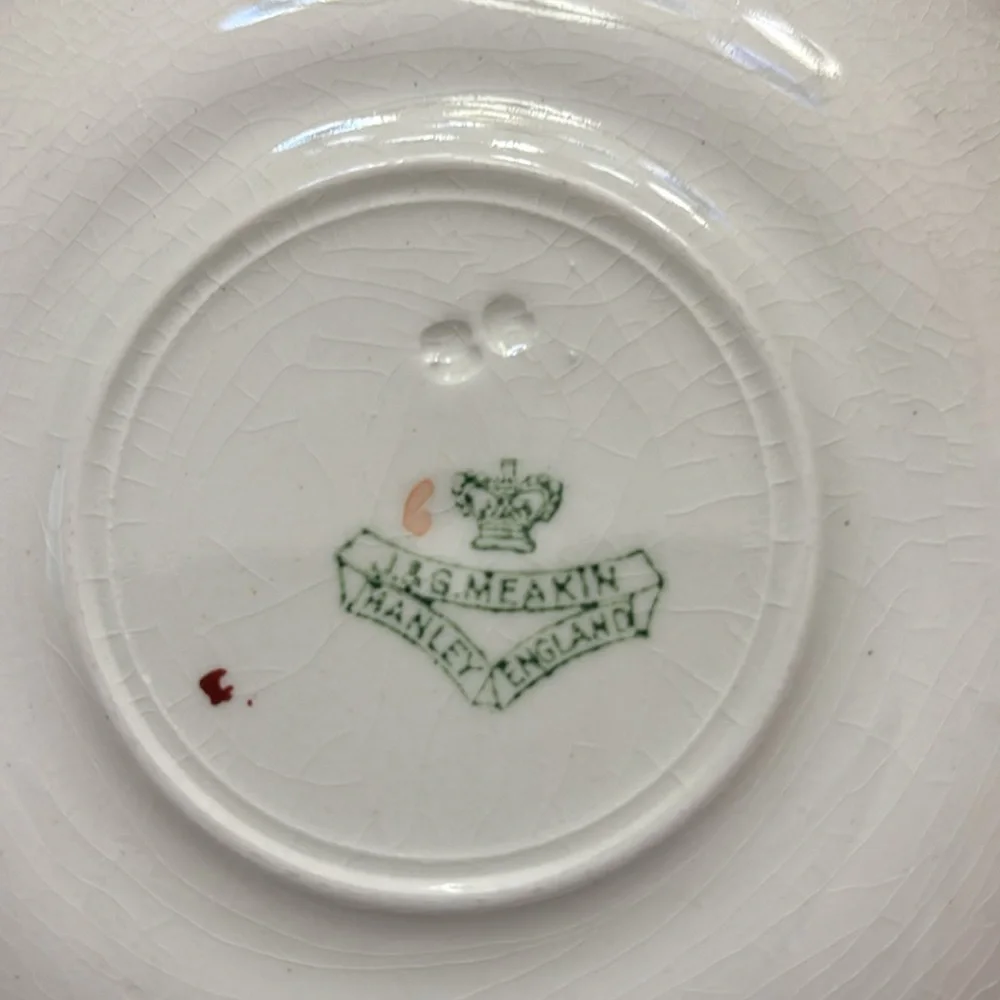 JG MEAKIN saucers desert plates 6.5” SOL SUN 391413 FLORAL lot 6 VNTG England